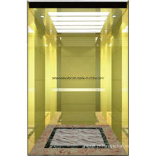 Elevador Elevador de passageiros Gold Mirror Etching Hl-X-054